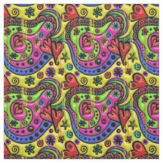 3D colorfull patterns ファブリック