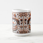 3D Copper Christmas Snowman  コーヒーマグカップ (中央)