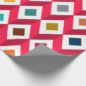 3D Cubes Pink ラッピングペーパー (角)