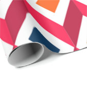 3D Cubes Pink ラッピングペーパー (ロールコーナー)