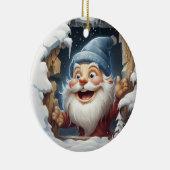 3D Customized Joyful Santa セラミックオーナメント (右)