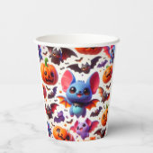 3D cute bats halloween 紙コップ (裏面)