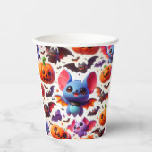 3D cute bats halloween 紙コップ (正面)