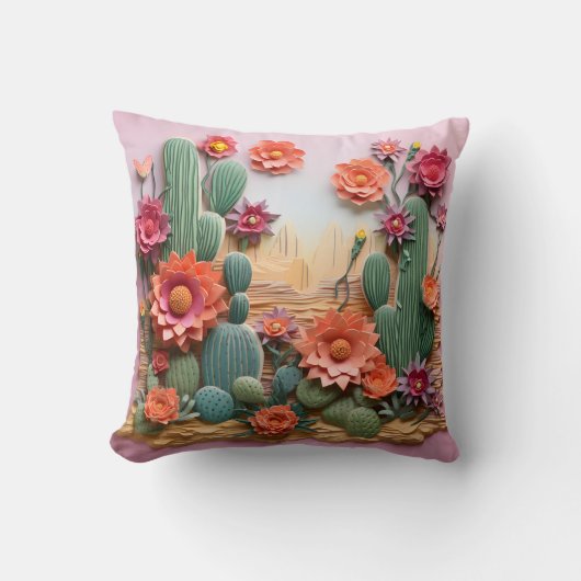 3D Decorative Pillow cacto クッション (正面)