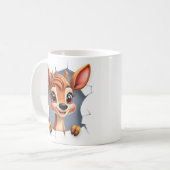 3d deer wrap mug、3d mugデザイン コーヒーマグカップ (正面左)