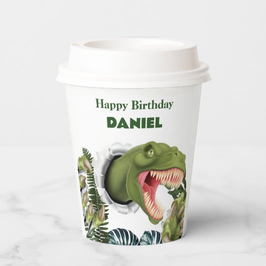 3D Dinosaur Birthday 紙コップ (裏面)
