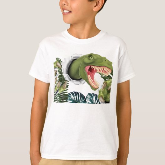3D Dinosaur Birthday Tシャツ (正面)