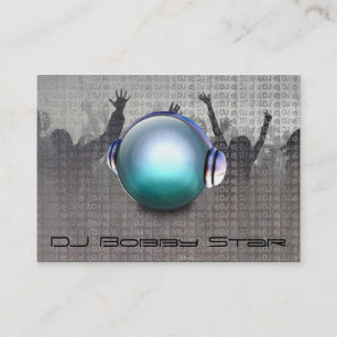 3D DJのロゴのクールなdjの金属名刺 名刺