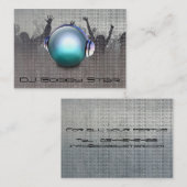 3D DJのロゴのクールなdjの金属名刺 名刺 (正面/裏面)