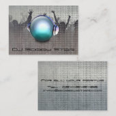 3D DJのロゴのクールなdjの金属名刺 名刺 (正面/裏面)