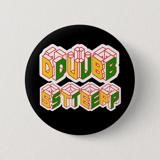 3D Dubstepのワイシャツ 缶バッジ (正面)
