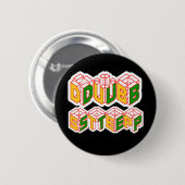 3D Dubstepのワイシャツ 缶バッジ (正面&裏面)