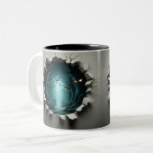 3D Eerie Halloween ツートーンマグカップ (正面左)