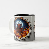 3D Eerie Halloween ツートーンマグカップ (正面左)