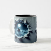 3D Eerie Halloween ツートーンマグカップ (正面左)