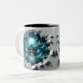 3D Eerie Halloween ツートーンマグカップ (正面左)