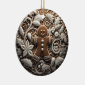 3D Effect Gingerbread Ornament | Custom Name セラミックオーナメント (右)