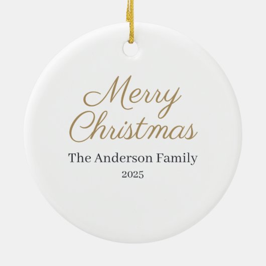 3D Effect Gingerbread Ornament | Custom Name セラミックオーナメント (裏面)