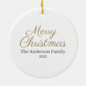 3D Effect Reindeer Ornament | Custom Name セラミックオーナメント (裏面)