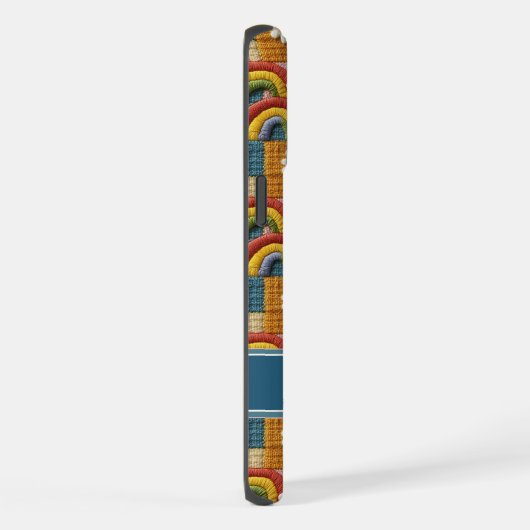 3D Embroidery Patchwork Phone Case | Personalized  iPhoneケース (右側面)