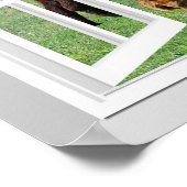 3D Fake Window View Alpaca Llama Wall Art ポスター (角)