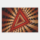 3D Fantasy Network Modern Fractal Graphic Design ラッピングペーパーシート (正面)