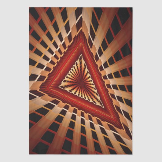 3D Fantasy Network Modern Fractal Graphic Design 薄葉紙 (正面)