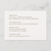 3D Faux Paper Cut Roses Wedding Details エンクロージャーカード (裏面)