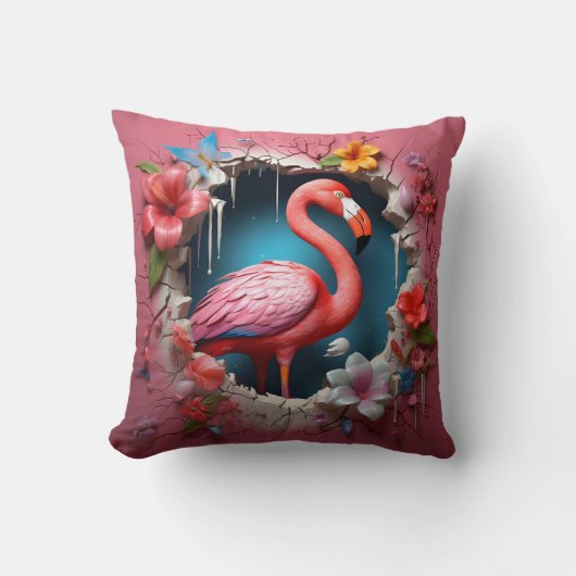 3D flamingo cushion クッション (正面)