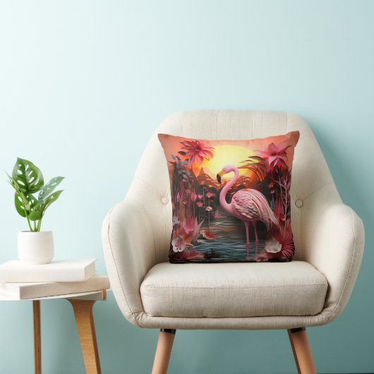 3D flamingo cushion クッション (椅子)