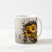 3D Floral Mug コーヒーマグカップ (正面右)