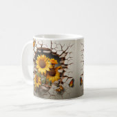 3D Floral Mug コーヒーマグカップ (正面左)