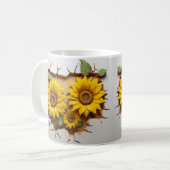 3D Floral Mug コーヒーマグカップ (正面左)