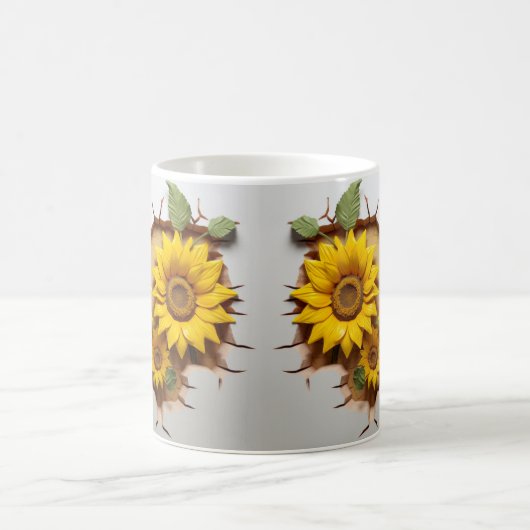 3D Floral Mug コーヒーマグカップ (中央)
