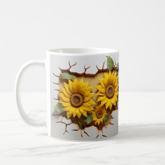 3D Floral Mug コーヒーマグカップ (左)