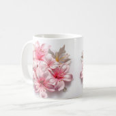 3D Floral Mug コーヒーマグカップ (正面左)