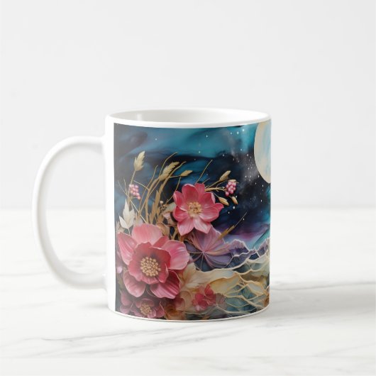 3D Floral Mug コーヒーマグカップ (左)