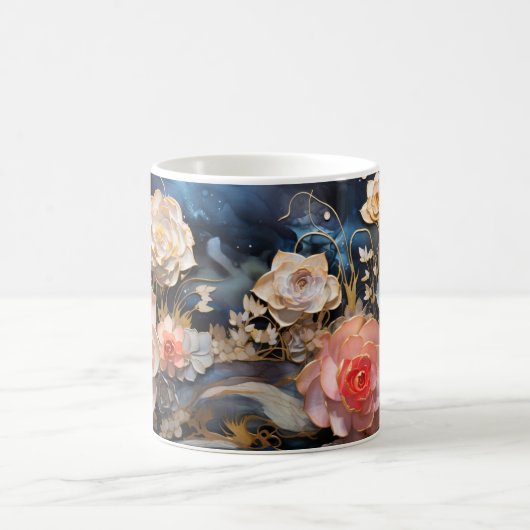 3D Floral Mug コーヒーマグカップ (中央)