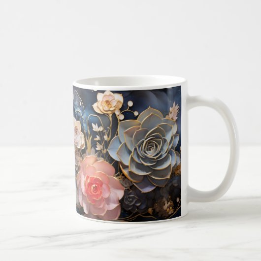 3D Floral Mug コーヒーマグカップ (右)