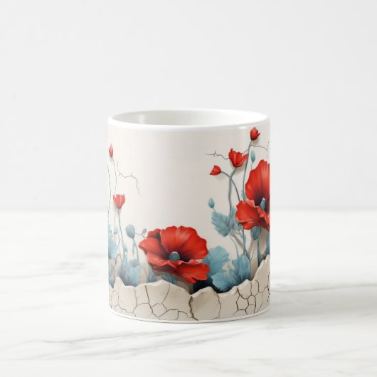 3D Floral Mug コーヒーマグカップ (中央)