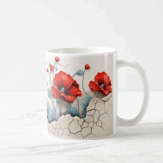 3D Floral Mug コーヒーマグカップ (右)