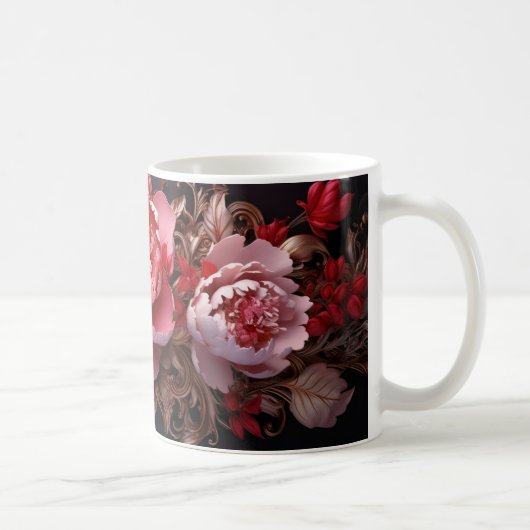 3D Floral Mug コーヒーマグカップ (右)