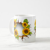 3D Floral Mug コーヒーマグカップ (正面左)
