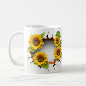 3D Floral Mug コーヒーマグカップ (左)