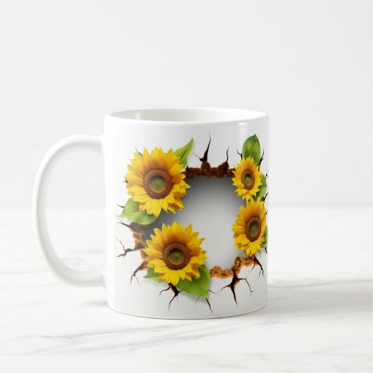 3D Floral Mug コーヒーマグカップ (左)