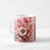 3D Floral Mug コーヒーマグカップ (正面左)
