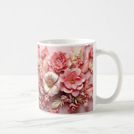 3D Floral Mug コーヒーマグカップ
