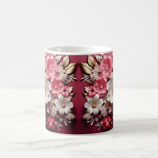 3D Floral Mug コーヒーマグカップ (中央)