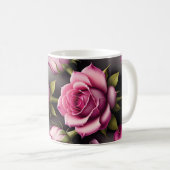 3D Floral Mug コーヒーマグカップ (正面右)