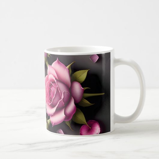 3D Floral Mug コーヒーマグカップ (右)